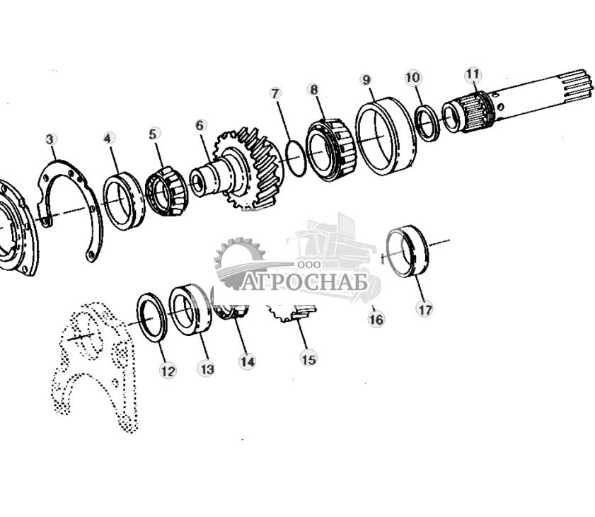 Clutch Oil Pump Drive Gear And Shaft 